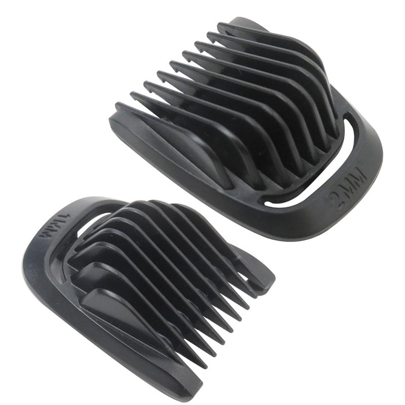 Replacement Beard Stubble Guide Combs Guards 1mm & 2mm Compatible with Philips Norelco Multigroom Trimmer BT5511, MG3750, MG3760, MG5700, MG5750