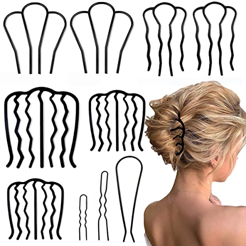 BOYIVI 10 Pcs Hair Side Combs for Updos French Twist Hair Accessories
