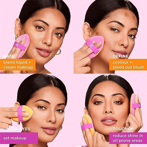 Real Techniques Makeup Sponge & Powder Puff Set for Blending & Setting