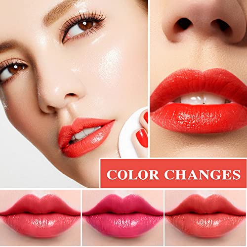 Fusang 8P Crystal Jelly Color Changing Lipstick Tinted Lip Balm, Long Lasting Waterproof