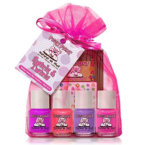 Piggy Paint Non-Toxic Nail Polish Gift Set - Vegan, Kid-Friendly