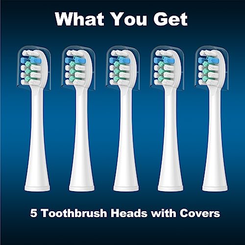 5-Pack Toothbrush Replacement Heads for WaterPik Sonic Fusion