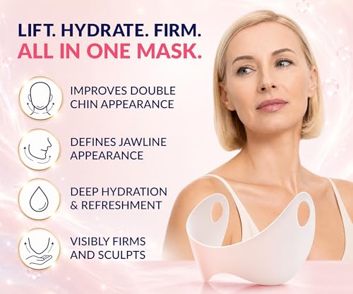 Stylia Collagen Double Chin Mask for Face & Neck Tightening, Lifting & Contouring