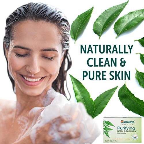 Himalaya Neem & Turmeric Cleansing Bar for Healthy Skin, 4.41 Oz (Pack of 2)