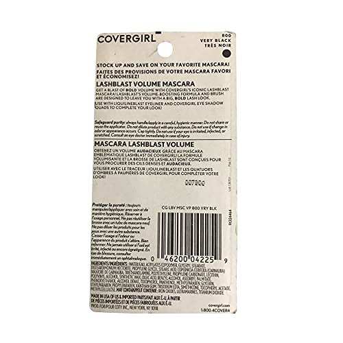 CoverGirl Lashblast Volume Mascara Very Black 8002 - Volumizing Eye Makeup