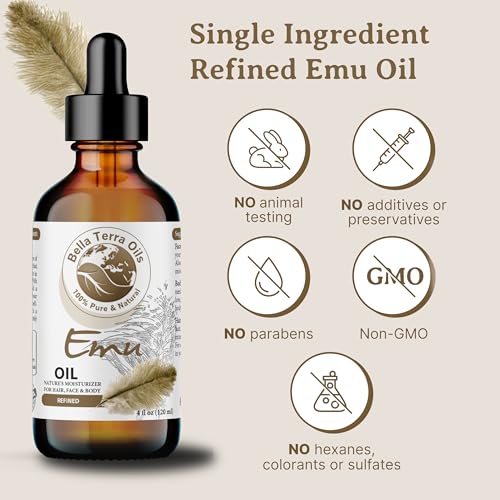 Emu Oil 4oz - Australian Cold-Pressed Essential Fatty Acids