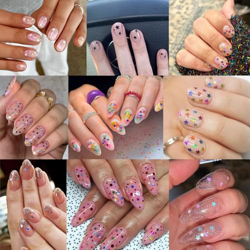 6 Sheets Self-Adhesive Star Nail Decals for Creative Nail Art