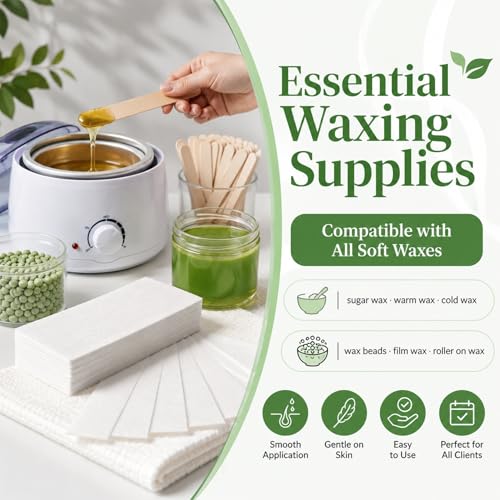 150 Tear-Resistant Non-Woven Wax Strips for Hair Removal