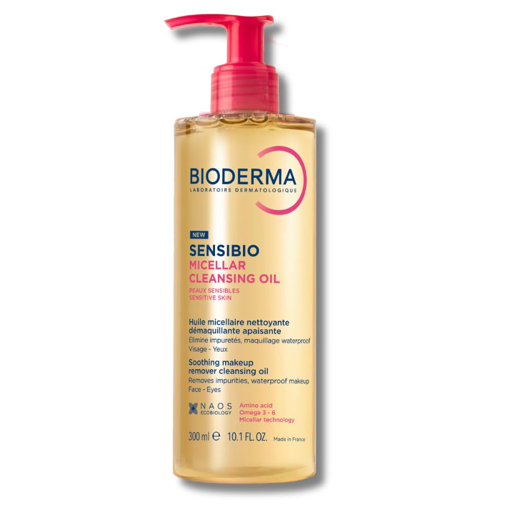 Bioderma Sensibio Micellar Cleansing Oil - Gentle Face Cleanser for Sensitive Skin | 6.7 oz