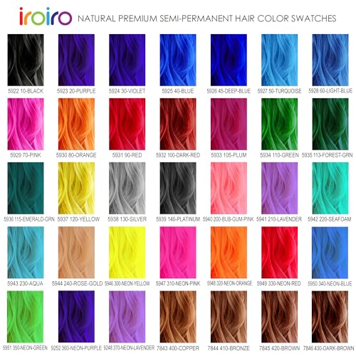 Iroiro Premium Semi-Permanent Hair Color 330 Neon Red - 4oz