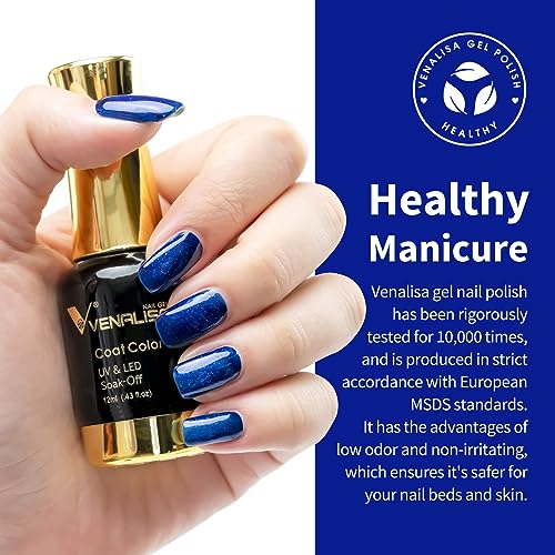 VENALISA Royal Blue Gel Nail Polish - 12ml Long-Lasting UV Polish