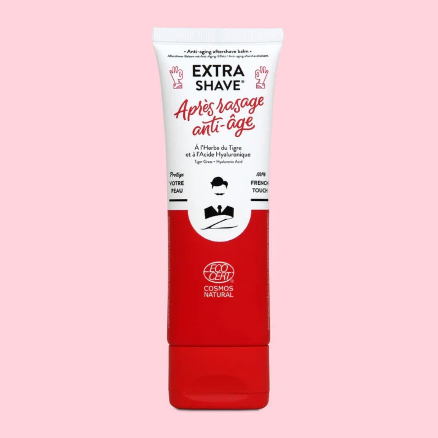 MONSIEUR BARBIER Anti Aging Aftershave Balm | Moisturizing & Nourishing for Beards Daily Hyaluronic Acid Soothes Face After Shaving Eliminates Razor Burn for Smooth Finish Vegan Made in France 75ml