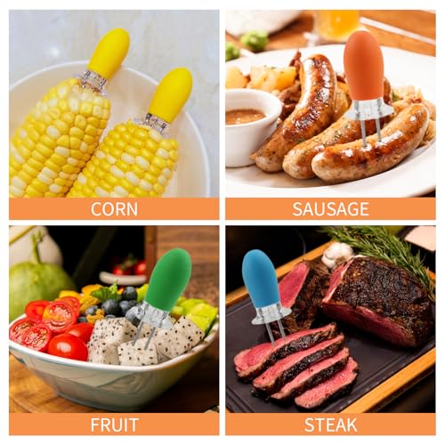 VinBee 8 Pairs Corn on the Cob Holders Set with Interlocking Design