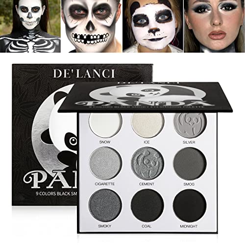 Afflano Goth Eyeshadow Palette Grey - Smokey, Dark Gothic Eye Makeup for Halloween