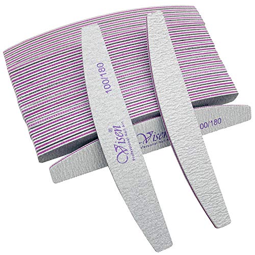 Jutoe 25 Pcs Nail Files with 100/180 Grit Double Sided Emery Boards for Manicure & Pedicure