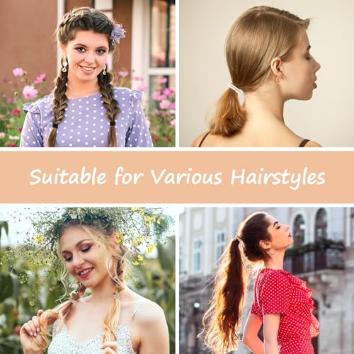 OHCISP Boho Hair Ties - 20 PCS No Damage Elastic Bands for All Hair Types