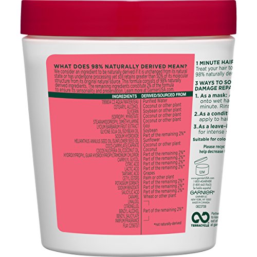 Garnier Fructis Color Vibrancy 1-Minute Hair Mask with Goji Extract - 13.5 Fl Oz (Treats/Pack of 1)