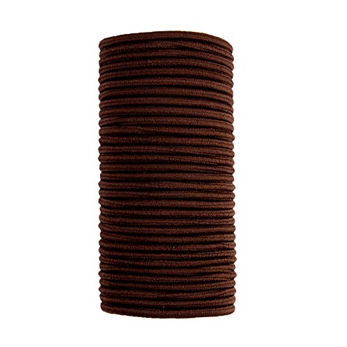 Goody Ouchless Brown Hair Elastics, 32 Count (Pack of 2) - 4mm for Medium Hair
