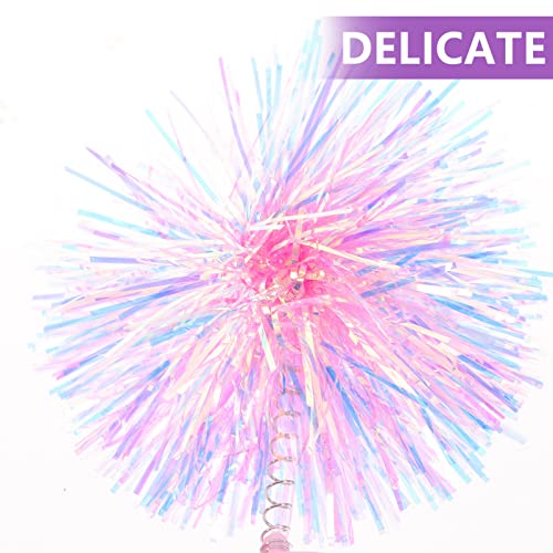 Minkissy Pink Sequin Pom Pom Headband for Women Adults - Head Bopper