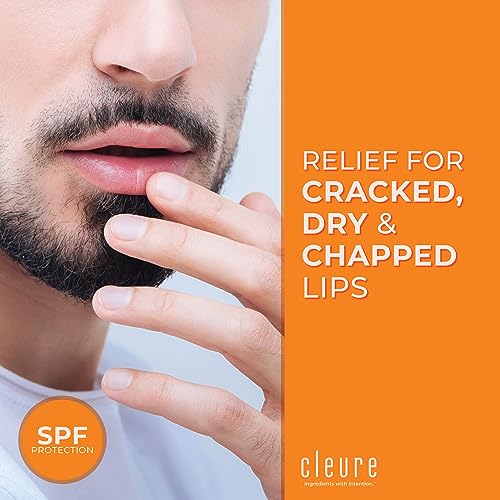 Cleure Organic Lip Balm 3 Pack - Fragrance & Flavor Free Hydration