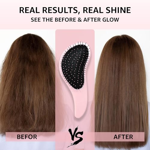 Karma Beauty Mini Wet Detangler Brush - Compact Hair Brush for Travel