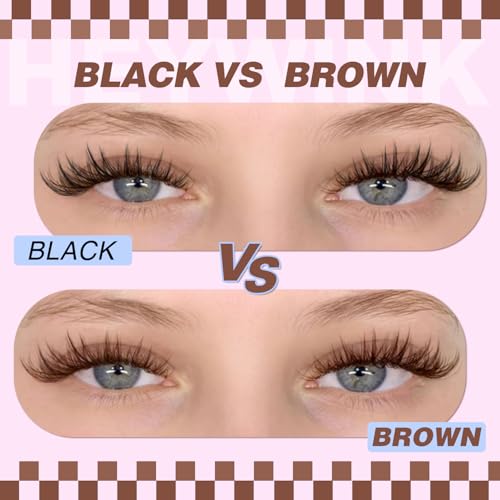 Velure Light Brown Lash Clusters Kit - 8-14mm Natural D Curl