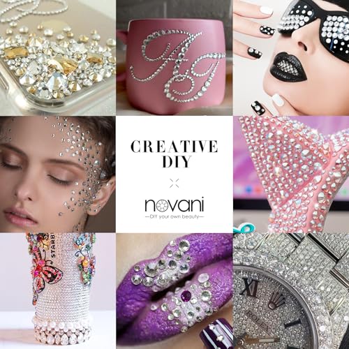 Novani Crystal Clear Rhinestones SS30/144pcs - 6.4-6.6mm Non-Hotfix Flat-Back Craft Embellishments