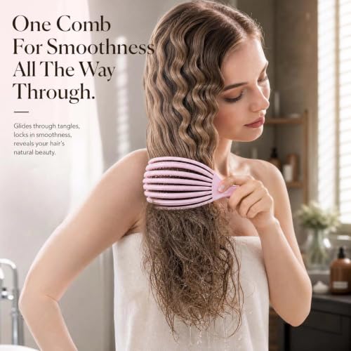 YeeSupe Pink Small Curved Vented Afro Hair Brush for Wet & Dry Textured Hair