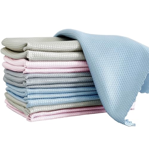 Microfiber Cleaning Cloths, 8 Pack - Streak Free & Lint Free