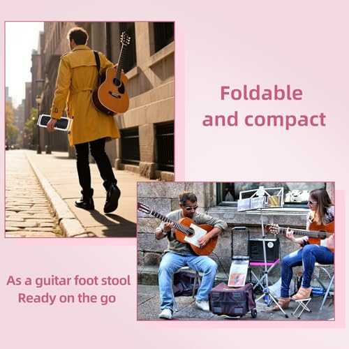 Neotidy Adjustable Pedicure Foot Rest, Foldable Non-Slip Metal Stool - White