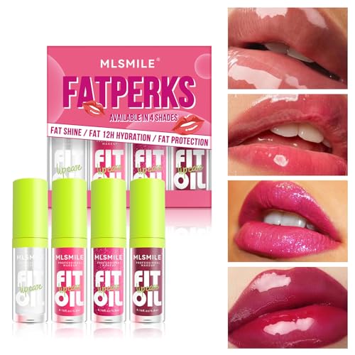 Lissymuse 4 Pack Hydrating Lip Gloss Oil - Plumping Shine Set