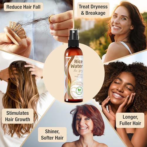 Fermented Rice Water Spray for Hair Growth - Biotin & Rosemary Infusion (4 fl oz)