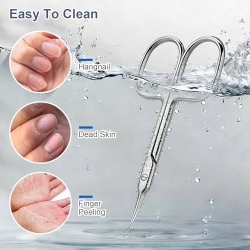 ESVIENS Curved Cuticle Scissors for Precision Nail Care