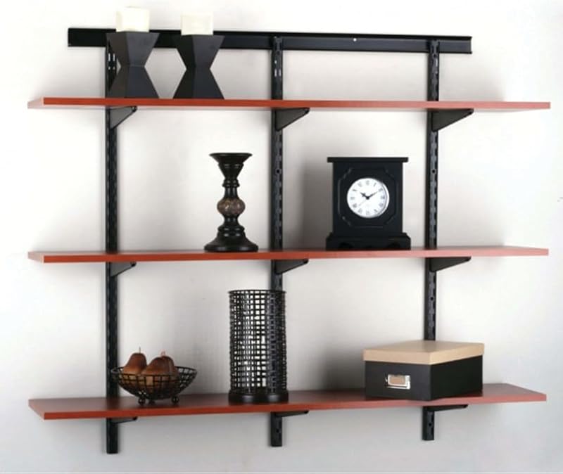 Adjustable Wood Shelf Bracket, 14-Inch Platinum, Heavy-Duty