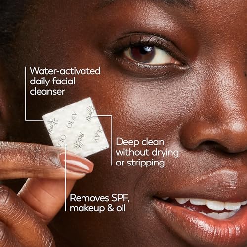 Olay Cleansing Melts with Retinol - Water-Activated Face Wash, 12ct