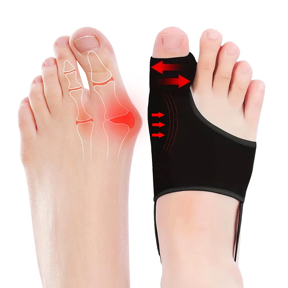 ZXCFBEA 2PCS Bunion Corrector for Women & Men,Big Toe Separators-Bunion Splint-Bunion Pads-Hammer Toes Straightener-Toes Spacers Pain Relief, Comfortable & Breathable for Day/Night