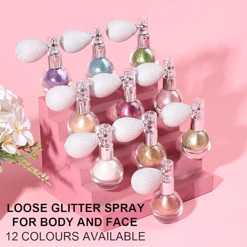 Pearl White Glitter Spray for Face & Body - Long Lasting Highlighter