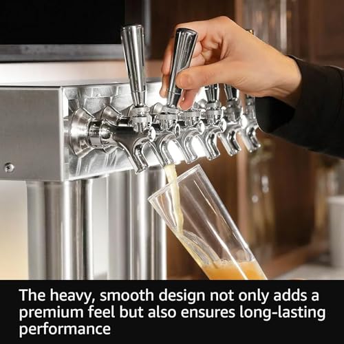 Stainless Steel Beer Tap Handle - Upgraded 3/8” Thread Kegerator Accessory