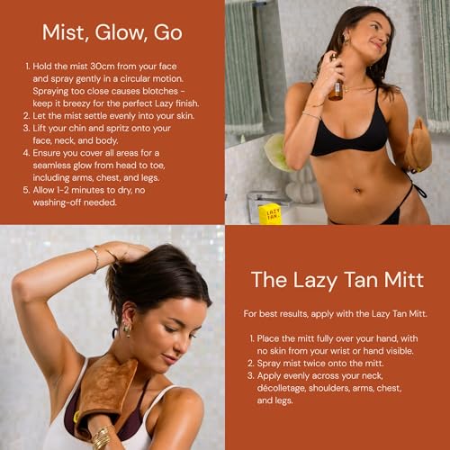 Lazy Tan Self Tanning Mitt Applicator for Streak-Free Glow