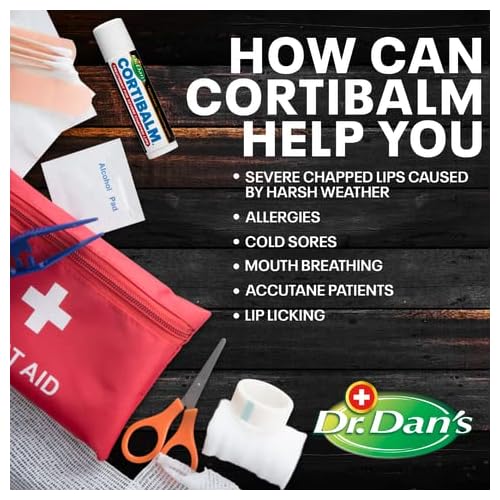 Dr. Dans CortiBalm Lip Balm Patented Formula 0.14 Ounces (3-Pack)