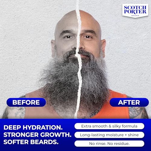 Scotch Porter Restorative Leave-In Beard Conditioner ? Deep Conditioning Softener with Lightweight Feel, Reduces Frizz & Provides Long-lasting Hydration & Shine to Dull, Dry, Coarse Beards ? 4 oz.