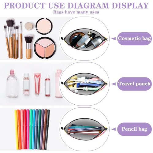 Chunful 12 Pack Christian Makeup Bags for Women 7.5 x 5 in Inspirational Bible Verses Stylish Pattern