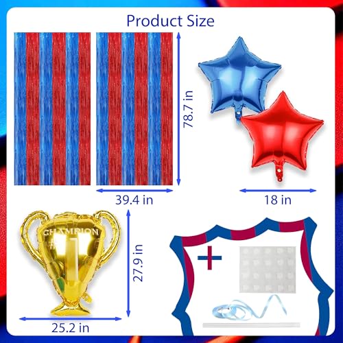 Soccer Birthday Party Supplies Set - Barcelona Theme Decorations