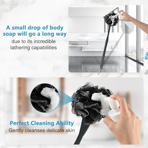 20.5'' Loofah with Handle - Ergonomic Body Scrubber for All Skin Types