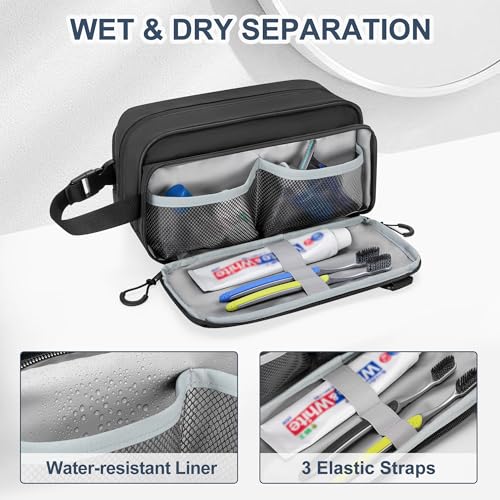 Prokva Large Tactical Toiletry Bag for Men, Waterproof Travel Dopp Kit
