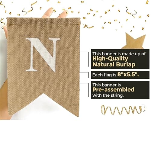 Rustic Burlap ONE Banner for 1st Birthday High Chair Decor