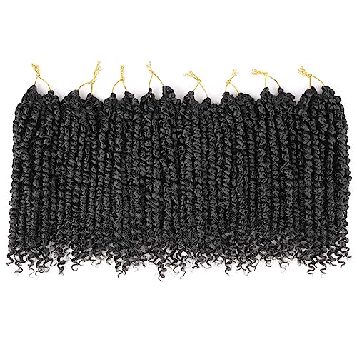 Leeven 10 Inch Pre-Looped Passion Twist Crochet Hair - 1B# (Pack of 8)