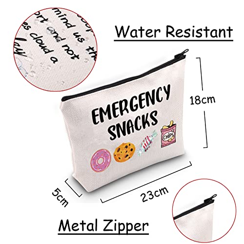 Emergency Snacks Makeup Bag - Foodie Zipper Cosmetic Bag