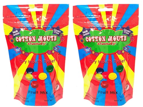 Cotton Mouth Candy Dry Mouth Relief Lozenges - Fruit Flavor, Sugar-Free, 30 Count