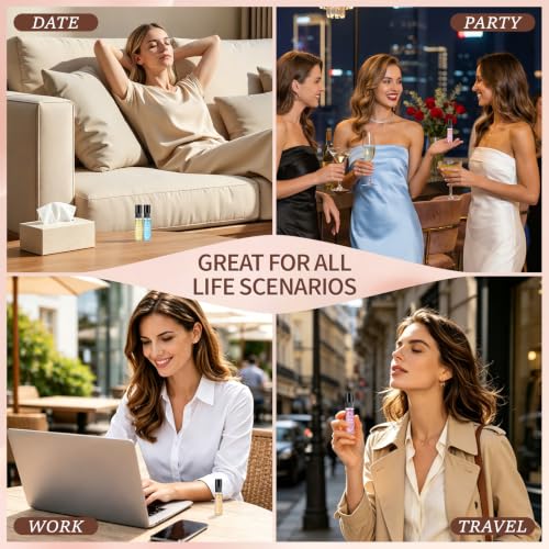InkForge 10P White Mini Perfume Sampler Set - 10x5ml Women's Fragrance Discovery Kit